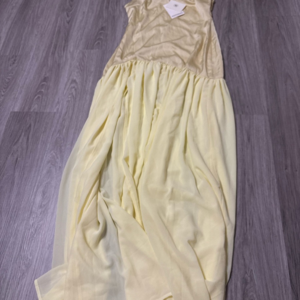 Peppermayo Pale Yellow Maxi Dress with Spaghetti Straps - Picture 2 of 6